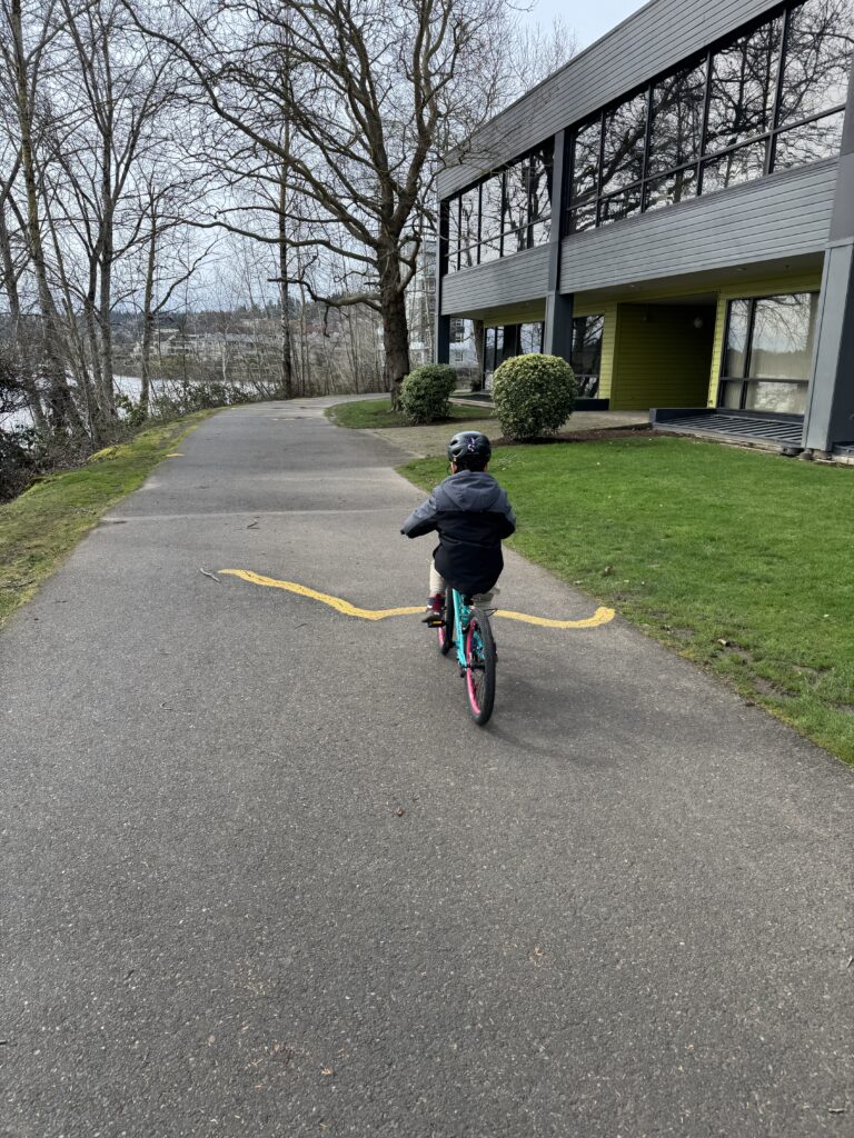 Riding over bumps "to get some air!"